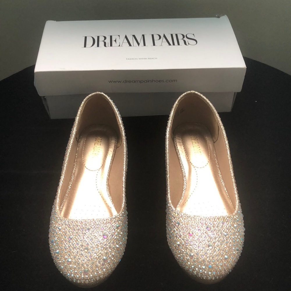 Dreampairs Gold Glitter Women Shoes